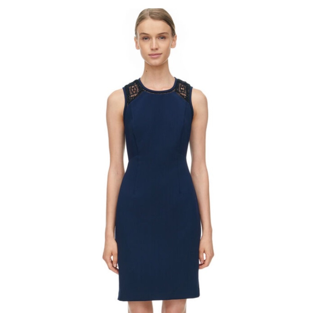 NWT Rebecca Taylor Shift Dress with Lace s4